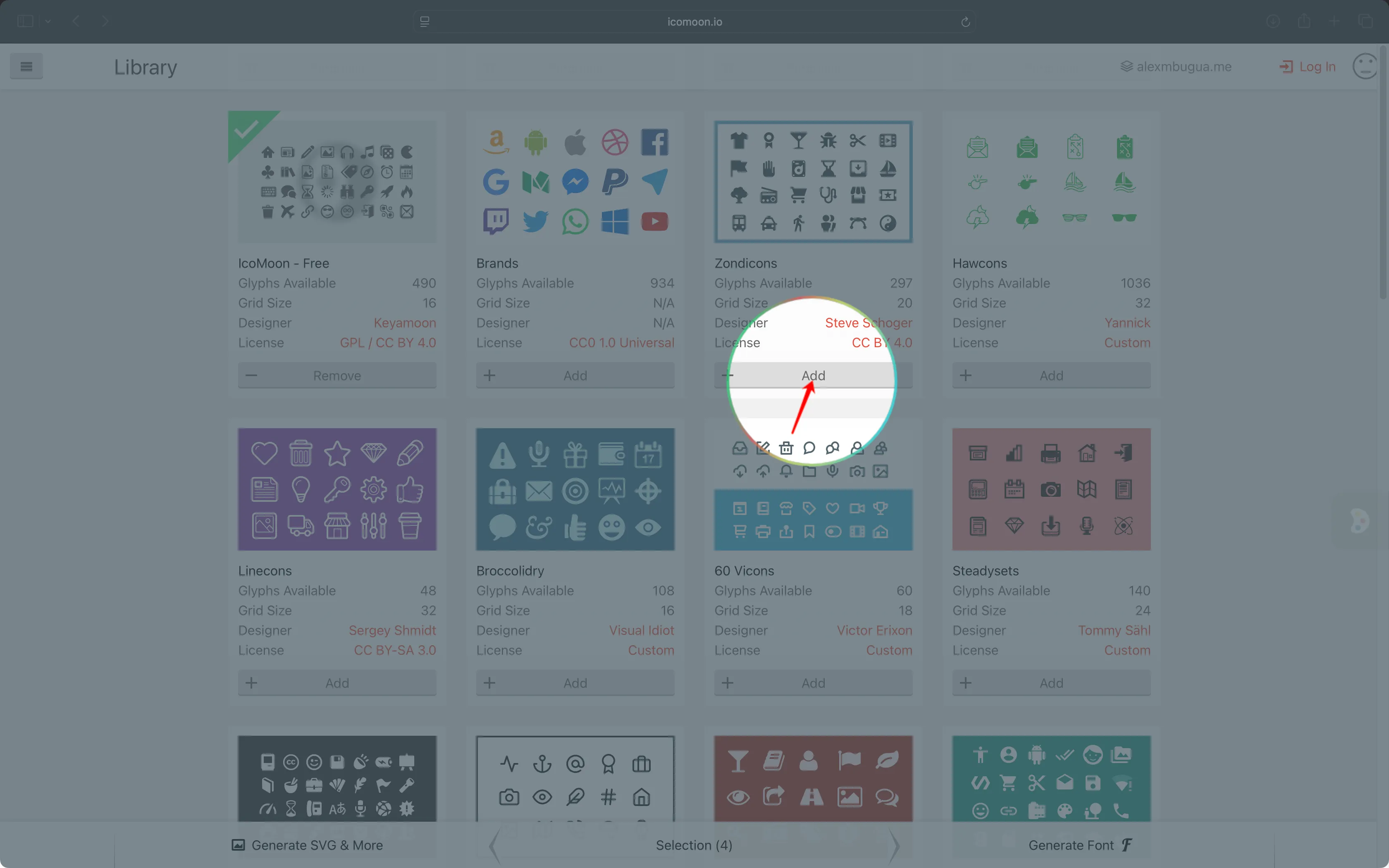 Add Icon Sets