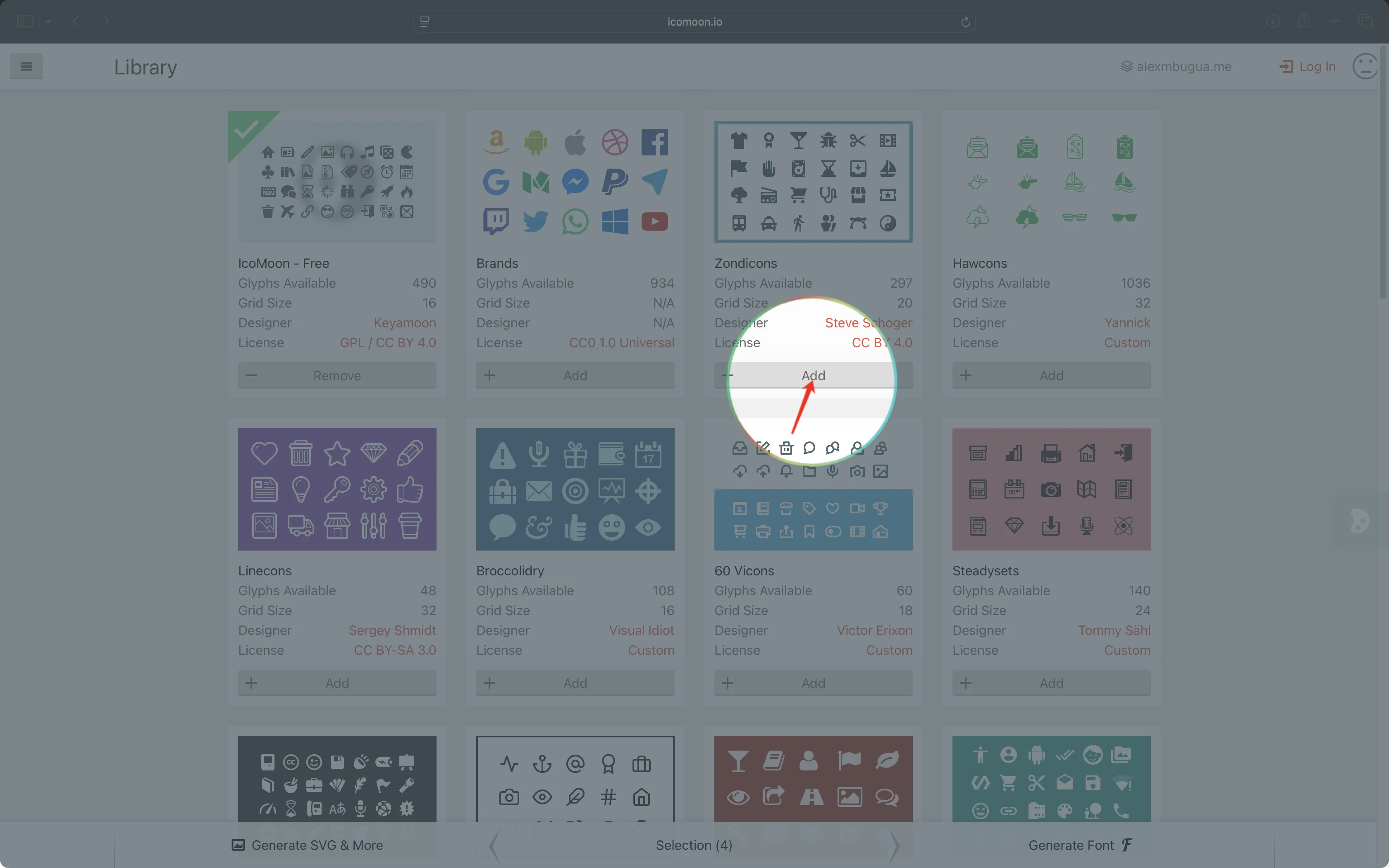 Add Icon Sets