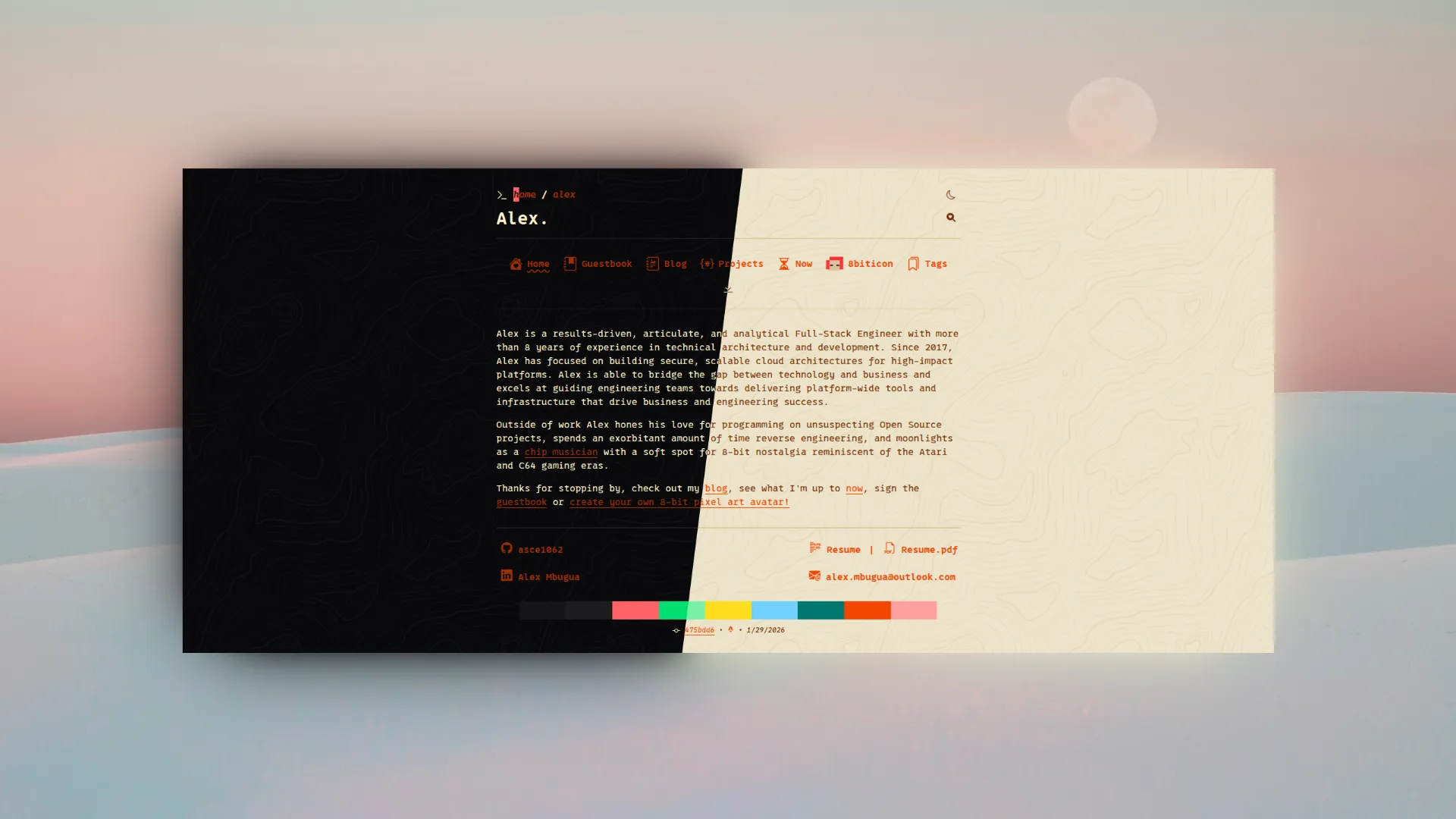 Personal site/portfolio/blog.