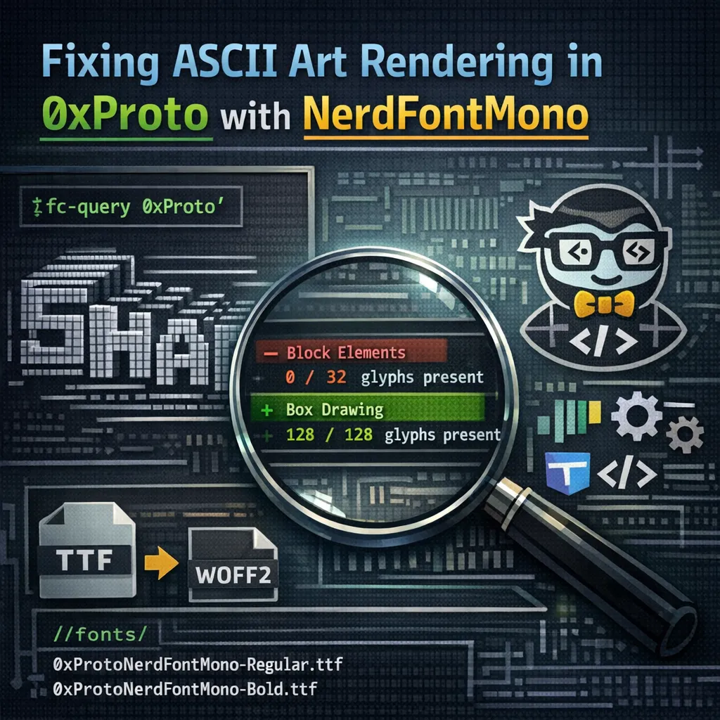 How to use the Nerd Fonts Mono variant of a typeface for full Unicode coverage, and generate WOFF2 from TTF using fontTools.