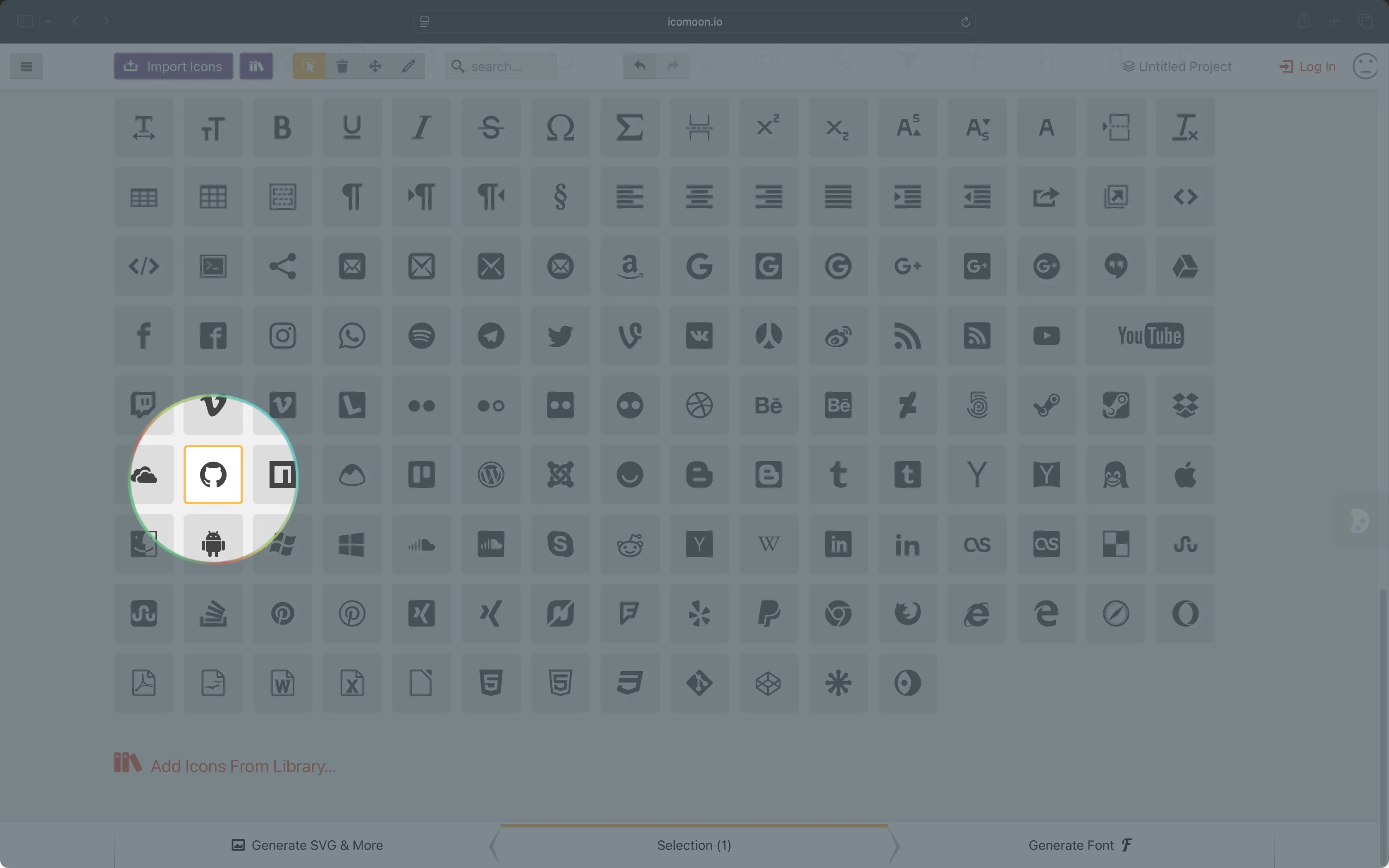 GitHub icon