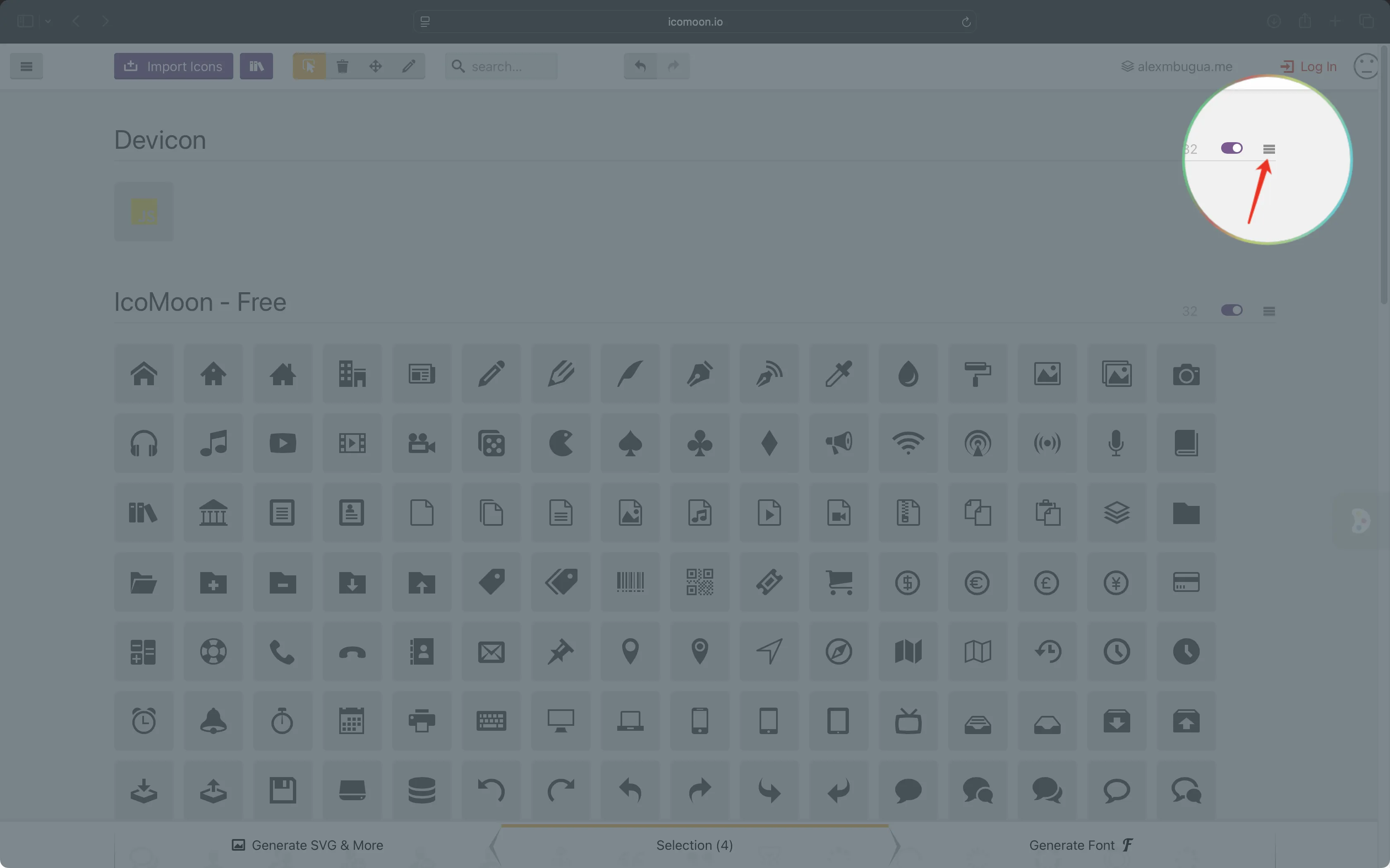 Icon Set Properties
