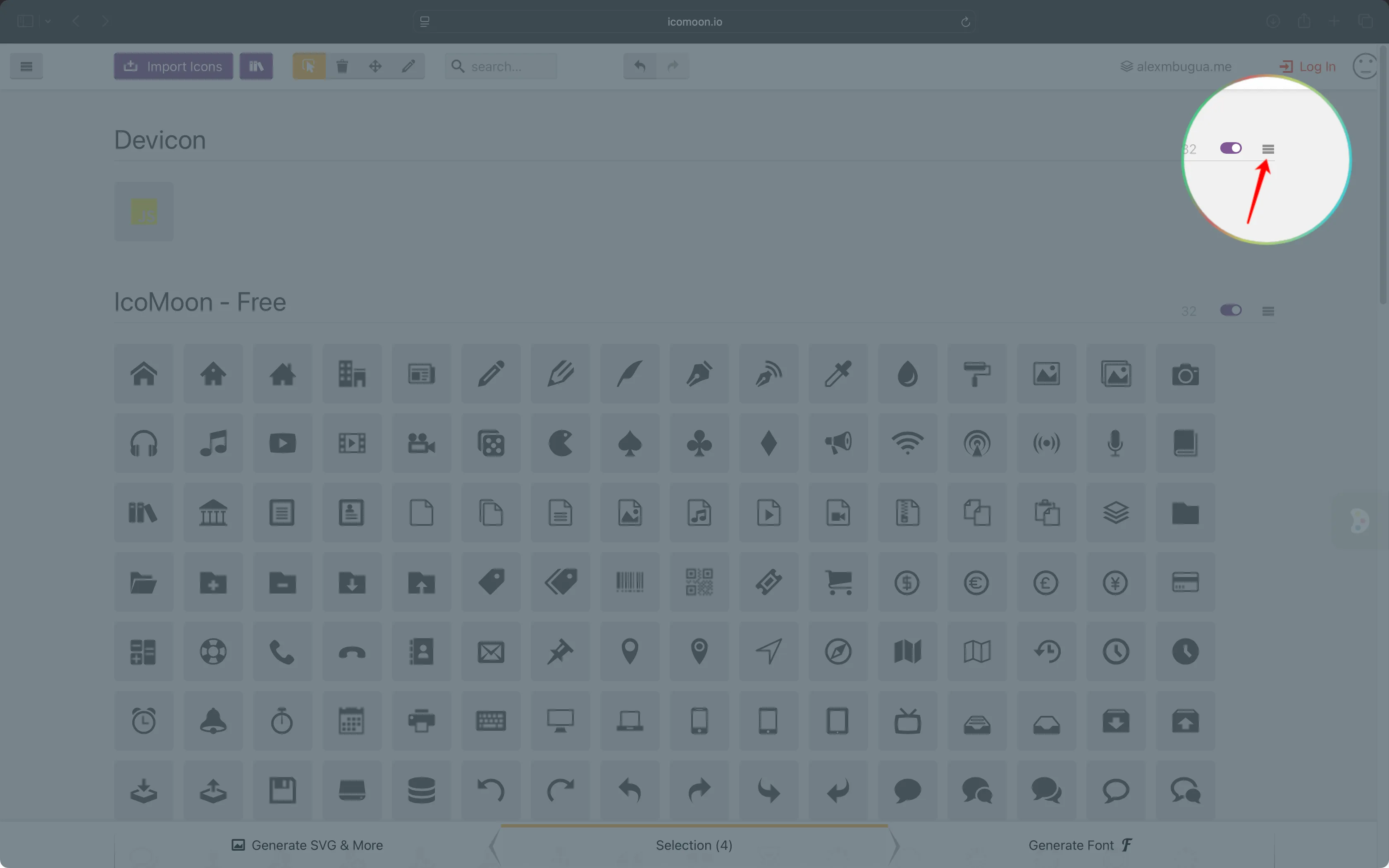 Icon Set Properties