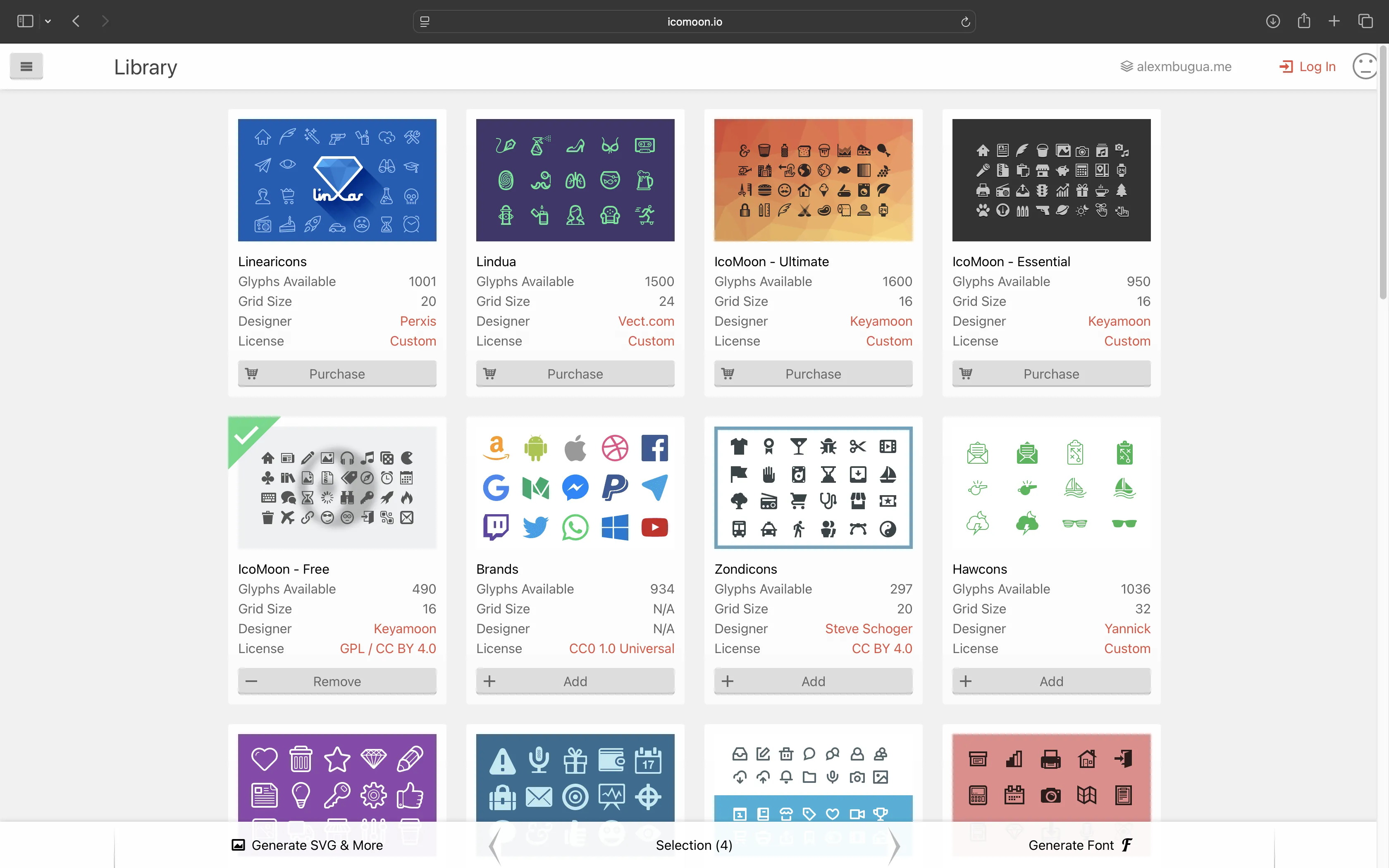 Available Icon Sets