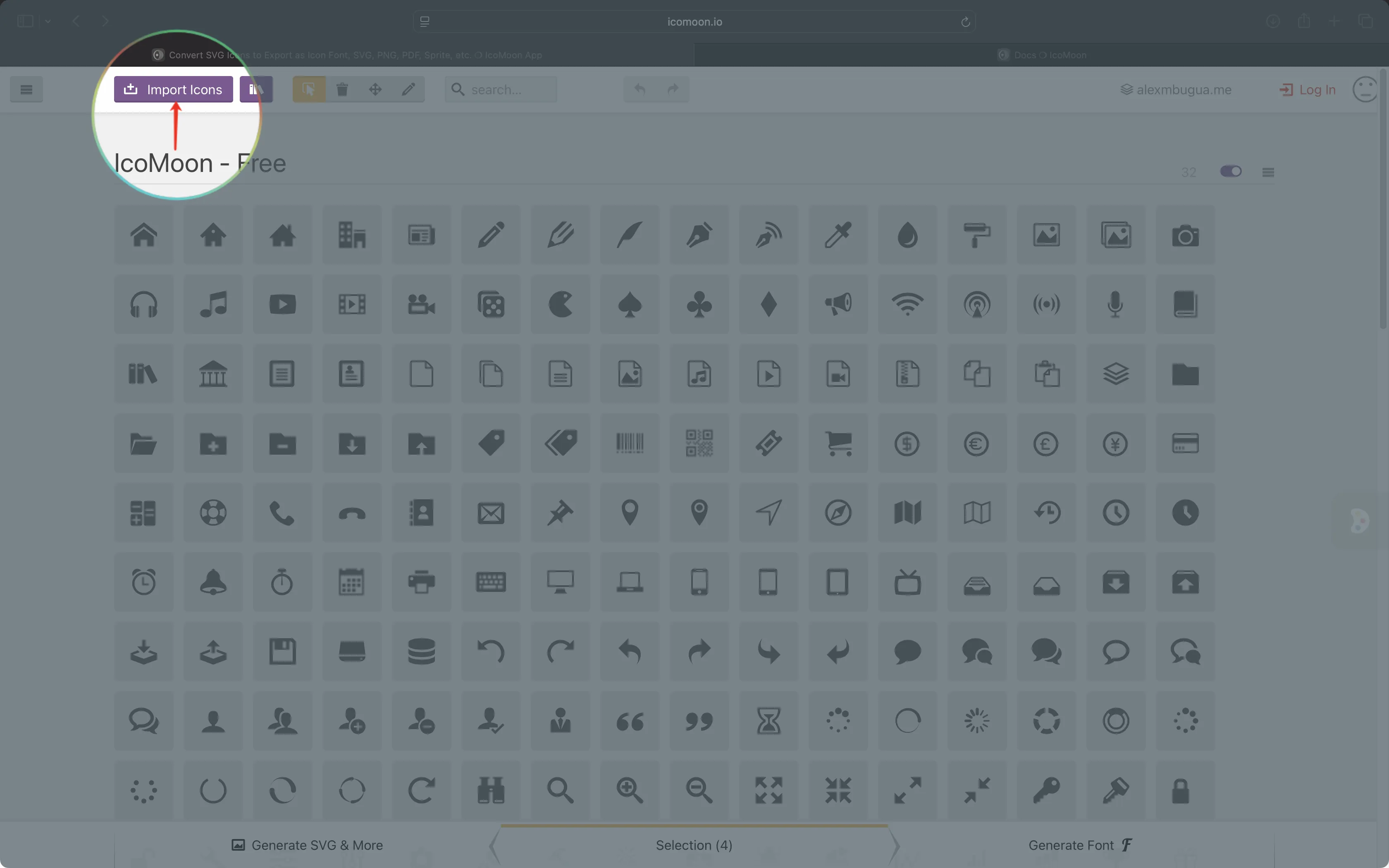 Import Icons