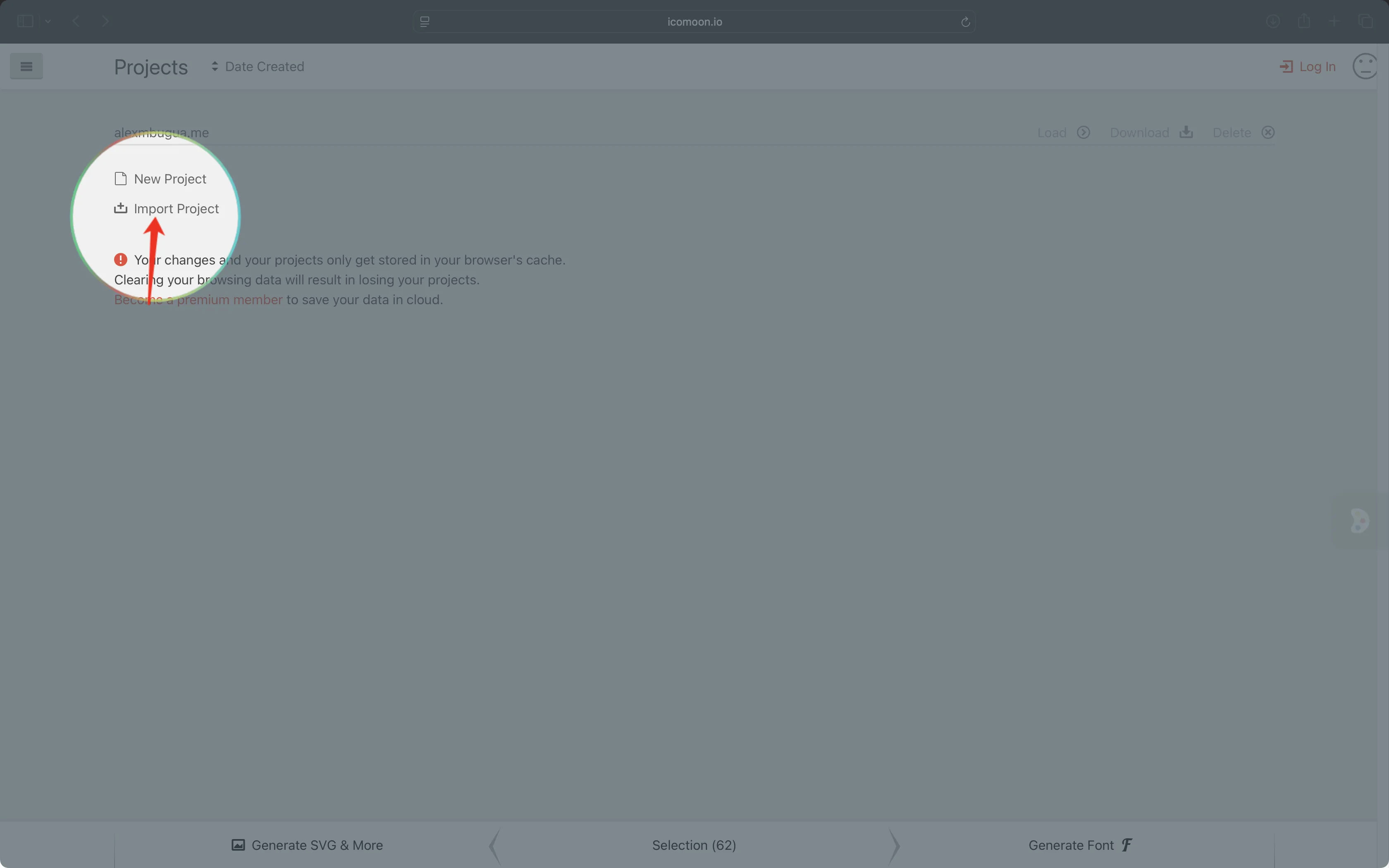 Import Project.json