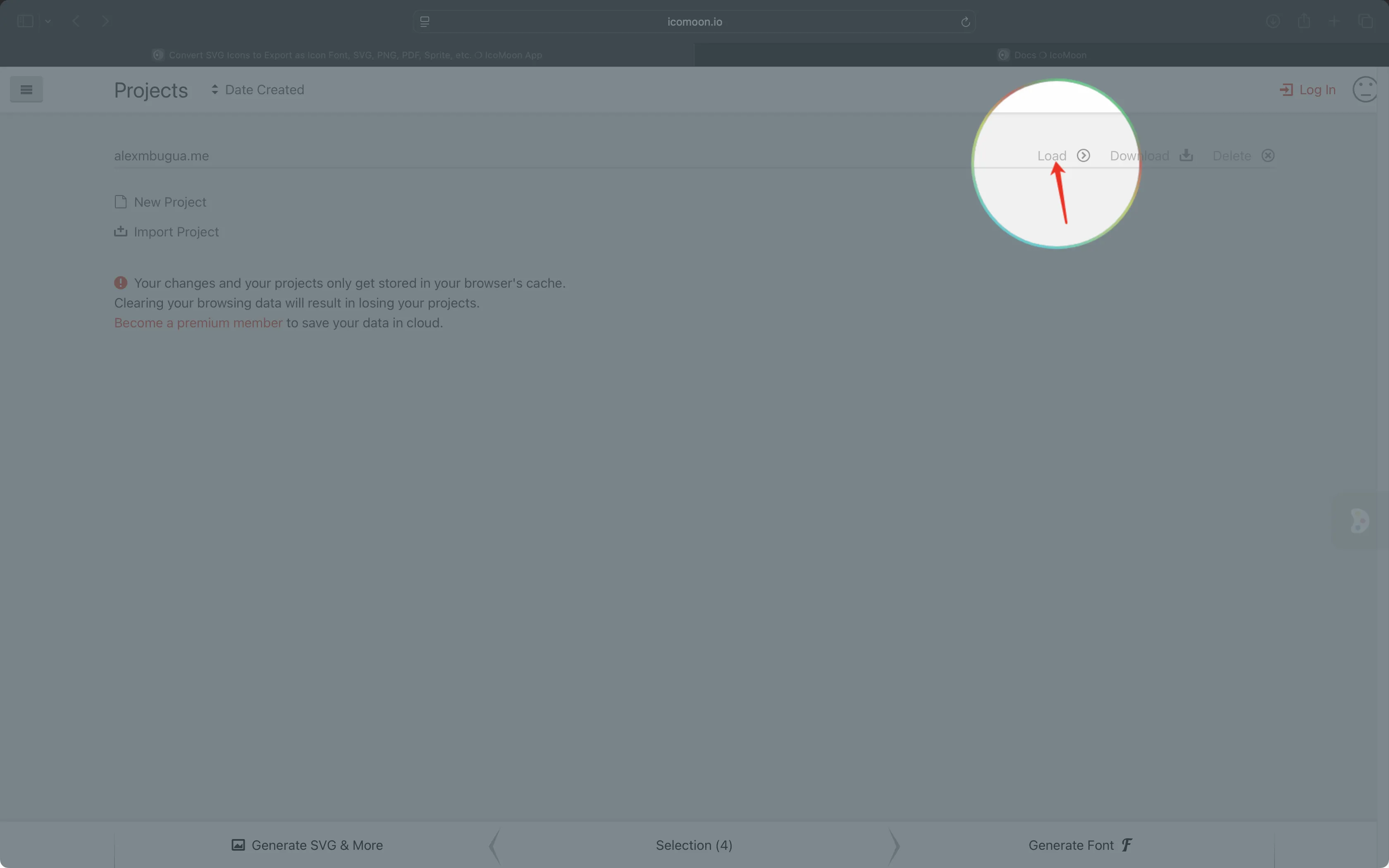 Load Project.json