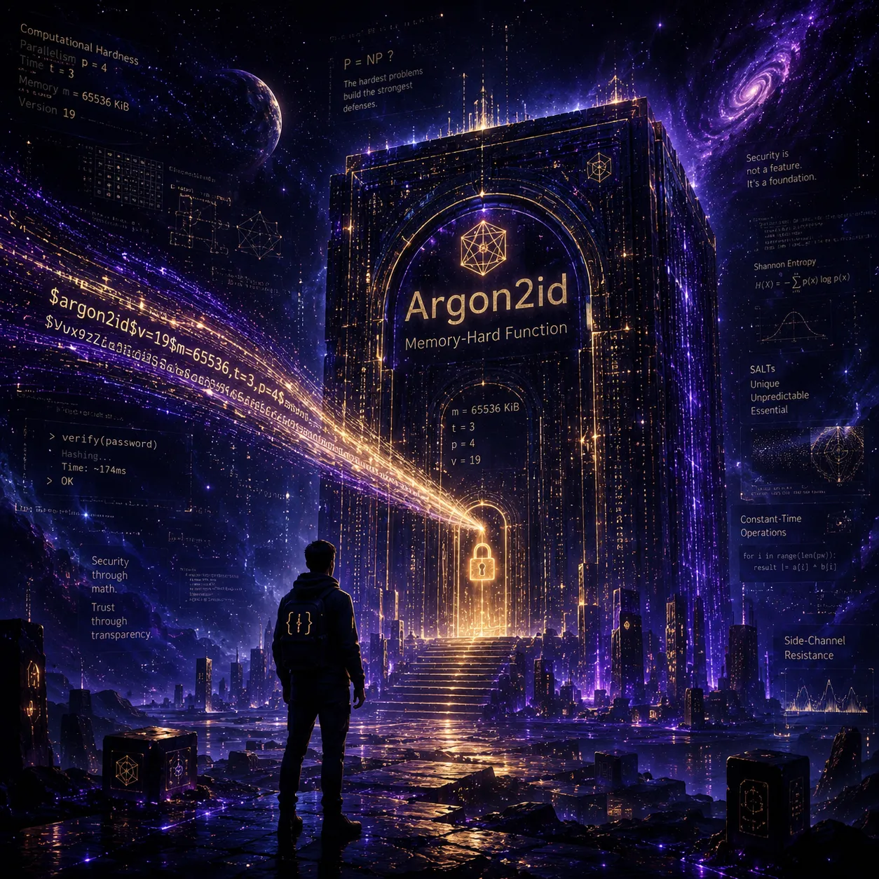 Why slow, memory-hard password hashing matters, and why Argon2id is the default I trust for modern password-style credentials.