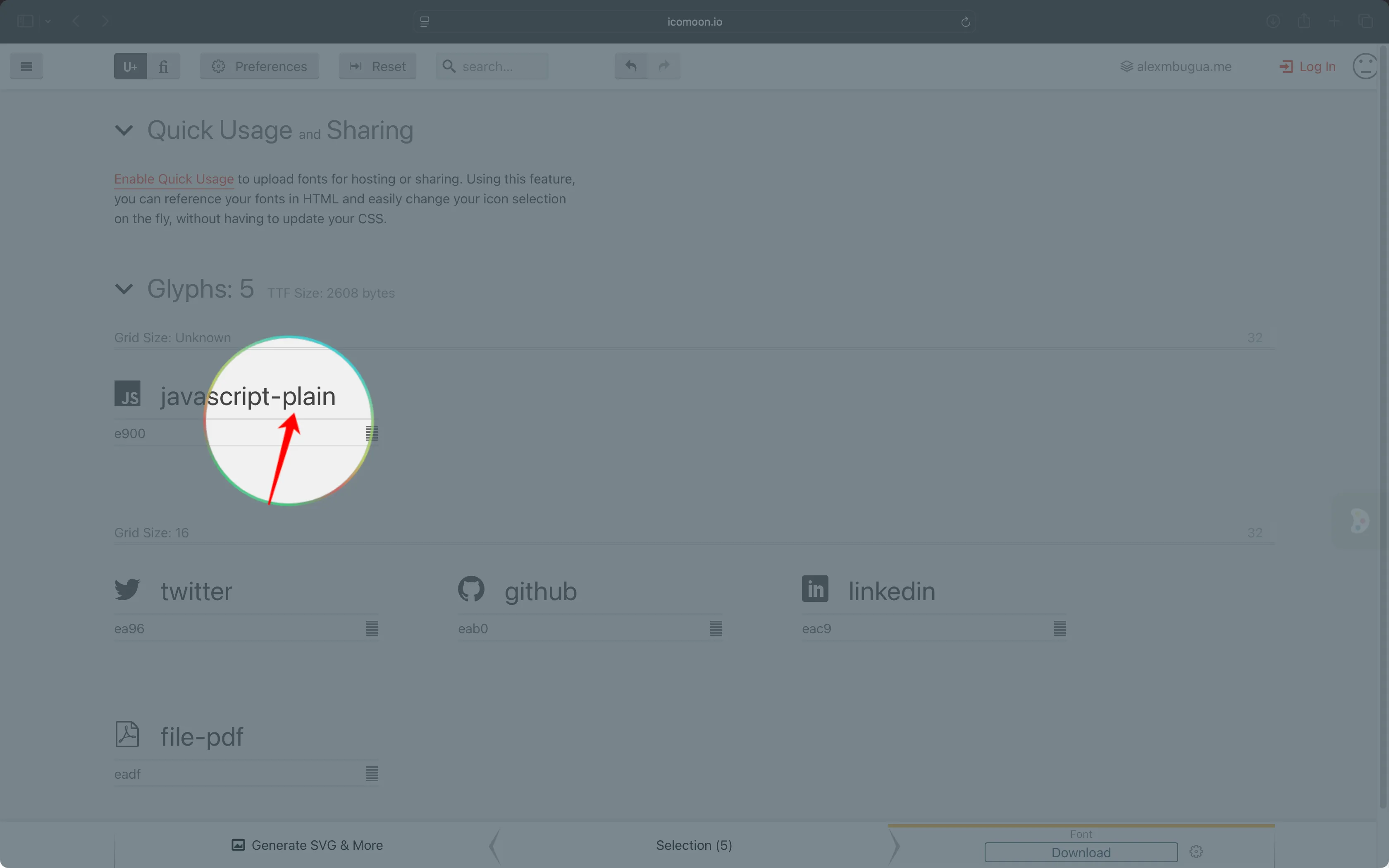 Rename Icon Before Downloading