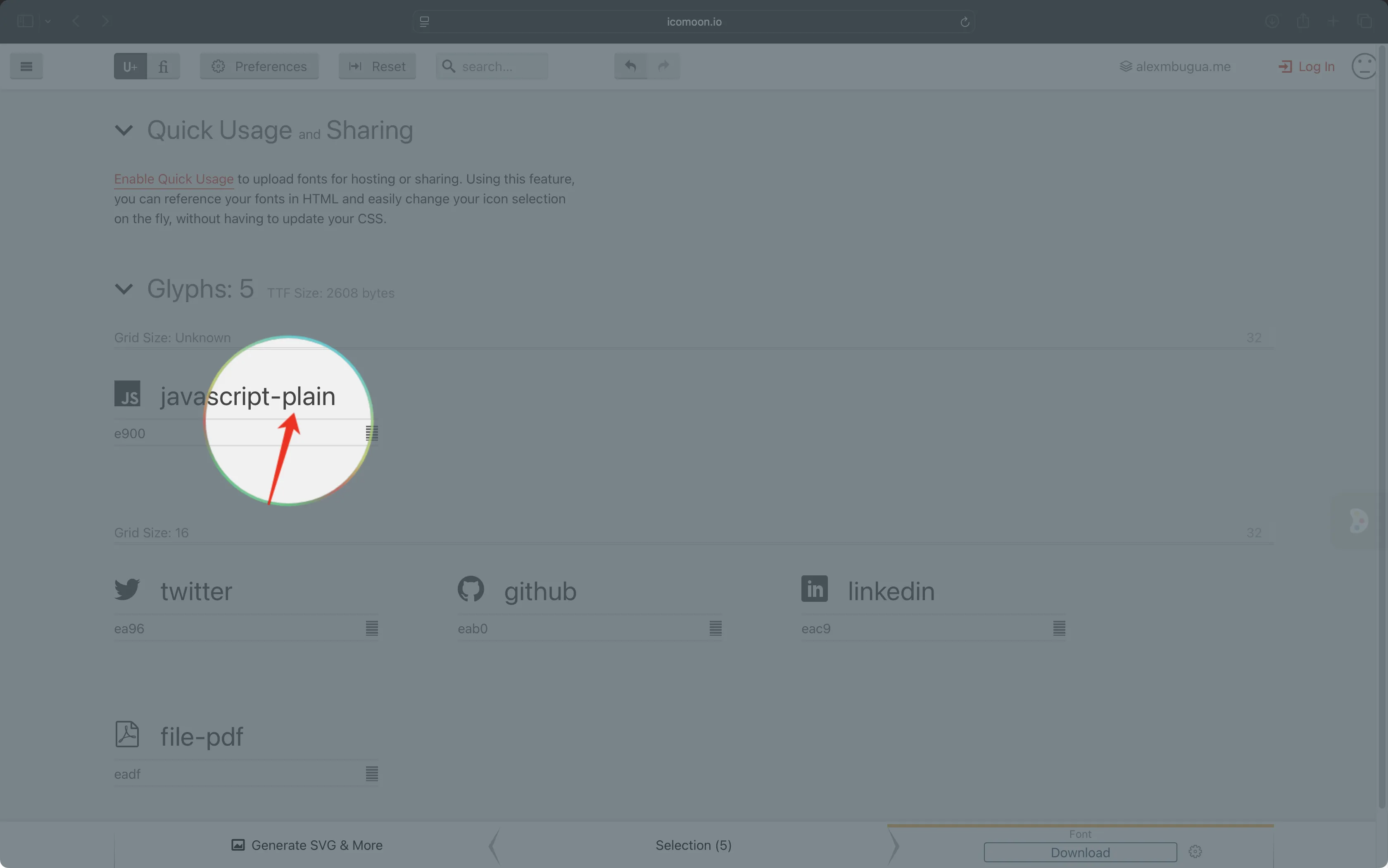 Rename Icon Before Downloading